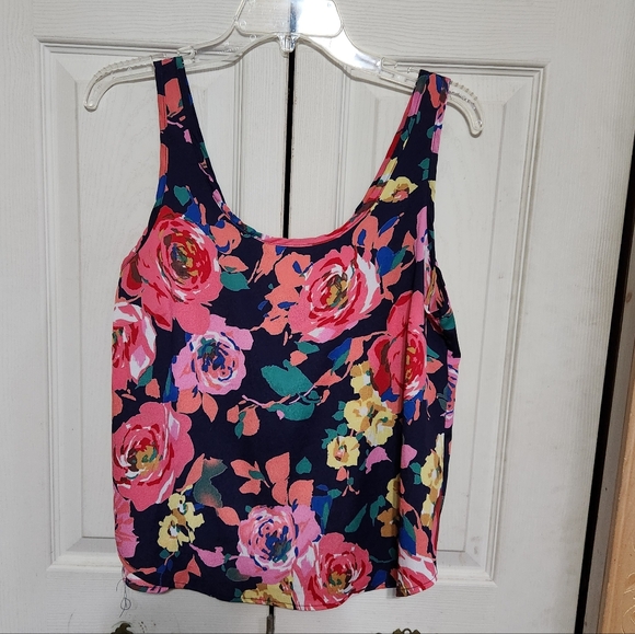 B Jewel Tops - Womens Floral Sleeveless Top - Multicolor